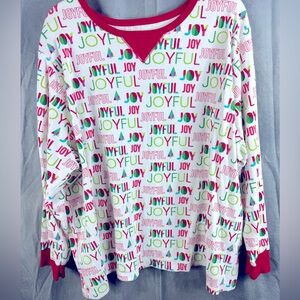 Wondershop Joyful Christmas Pajama Set Women’s 4X Red & White Festive Print